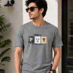 Men's Premium Graphic Cotton T-Shirt – Grey | Casual Crew Neck