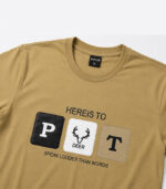 Men's Premium Graphic Cotton T-Shirt – Khaki | Casual Crew Neck - Image 2