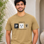 Men's Premium Graphic Cotton T-Shirt – Khaki | Casual Crew Neck
