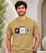 Men's Premium Graphic Cotton T-Shirt – Khaki | Casual Crew Neck
