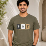 Men's Premium Graphic Cotton T-Shirt – Olive Green | Casual Crew Neck