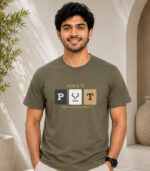 Men's Premium Graphic Cotton T-Shirt – Olive Green | Casual Crew Neck